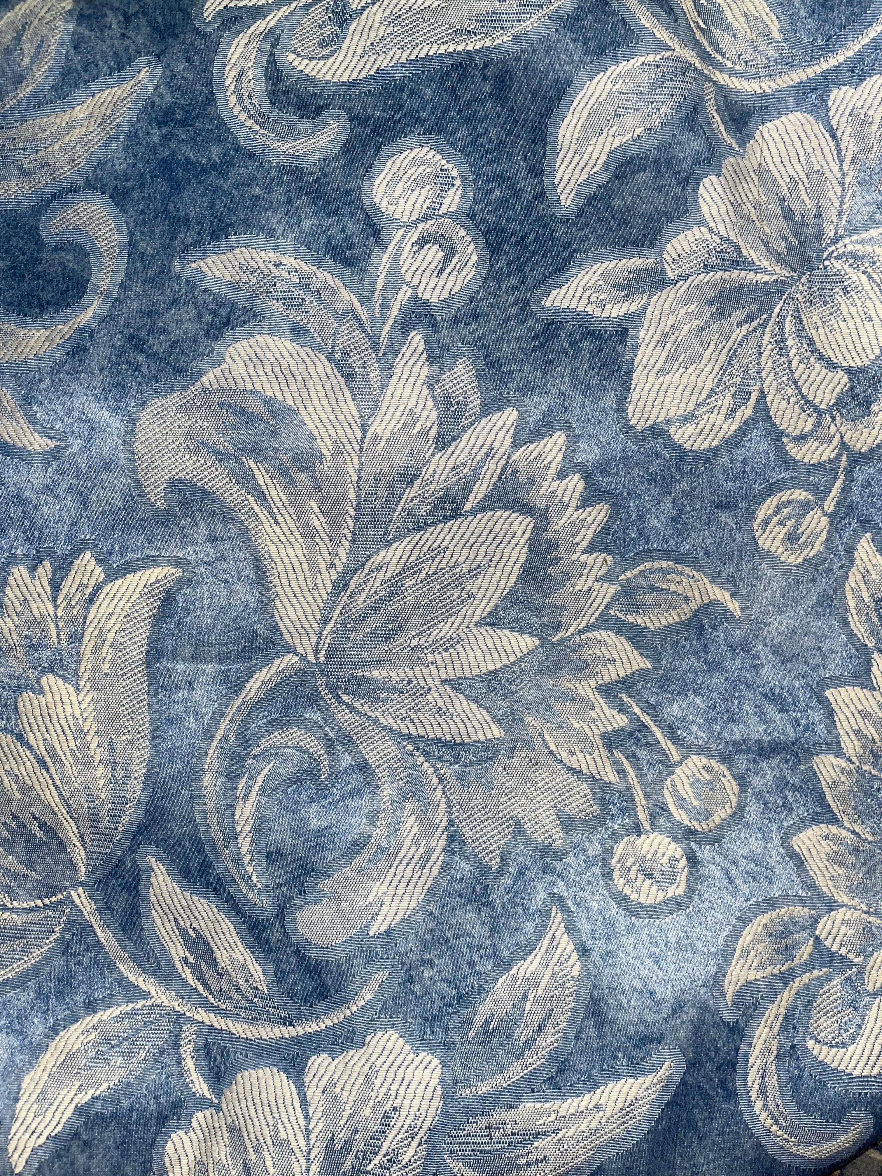 Floral pattern on a textured blue background
