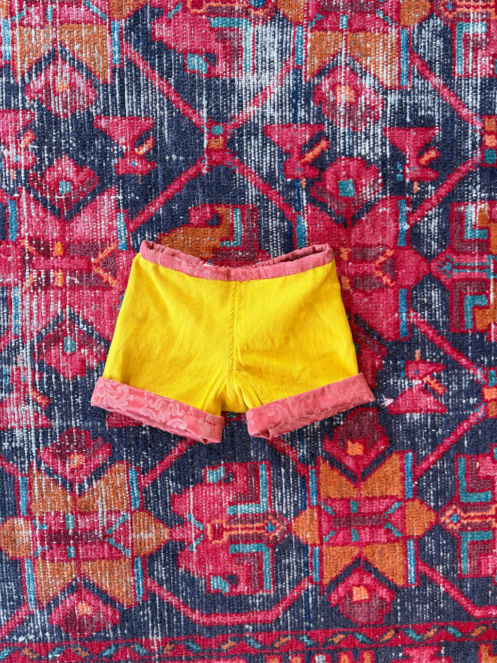 Tiny Shorts Red Brocade